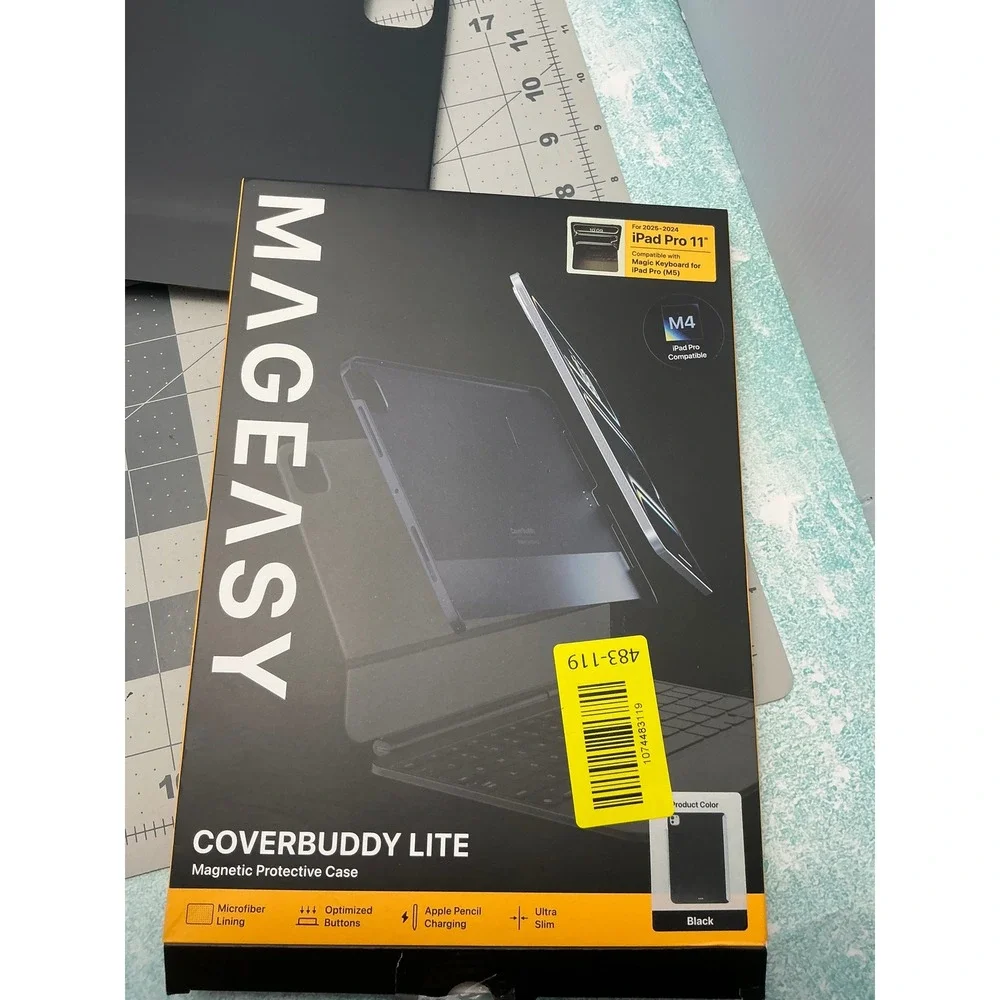 Mageasy CoverBuddy Lite iPad Pro 11 M4 2024 Magnetic Case Magic Keyboard Black